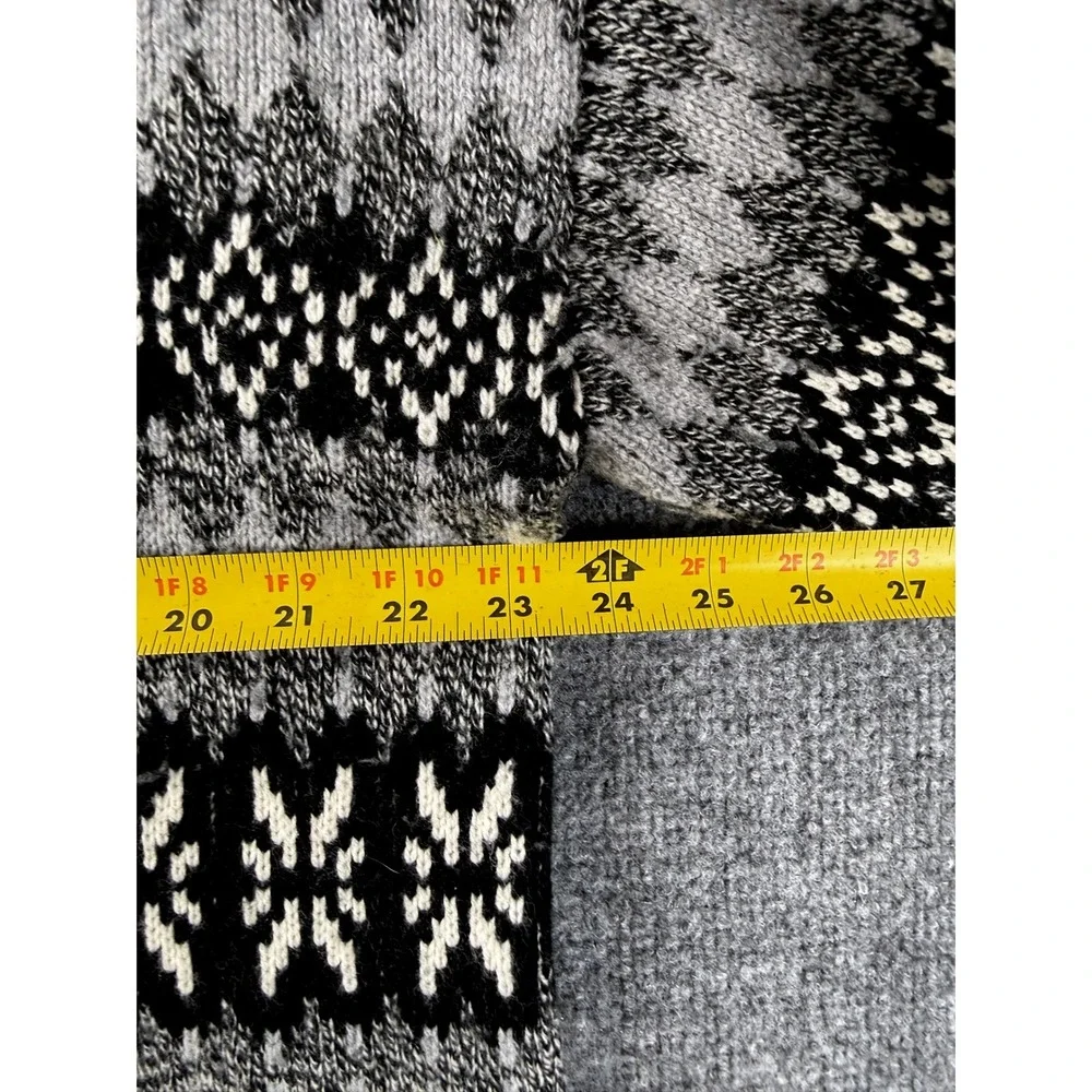 Obermeyer Men Sweater XL Fair Isle Ski Knit Nordic Argyle Prep Winter Black Crew